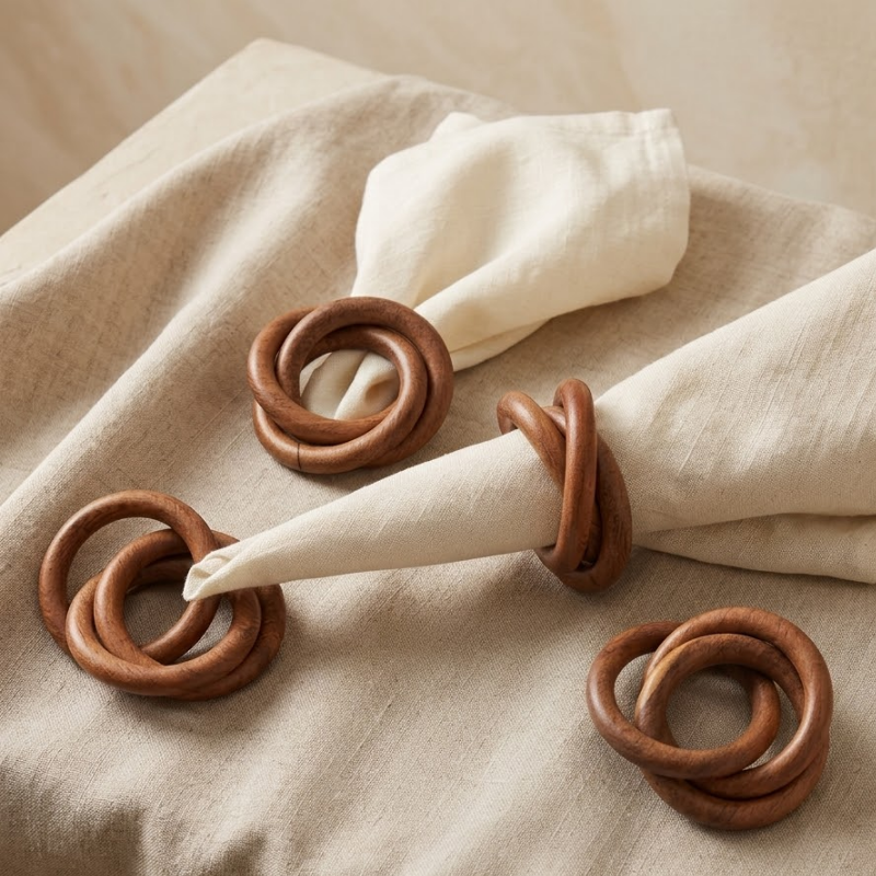 WOODEN NAPKIN RINGS
